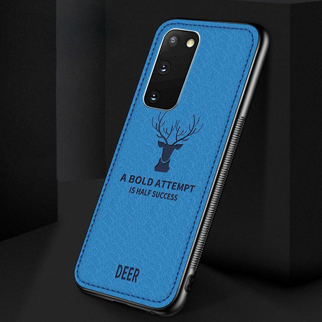 Galaxy S20 (3 in 1 Combo) Deer Case + Tempered Glass + Earphones