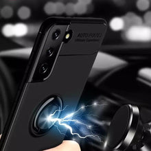 Load image into Gallery viewer, Galaxy S21 Plus Metallic Finger Ring Holder Matte Case
