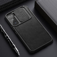 Load image into Gallery viewer, Galaxy S22 Plus Camera Protection QIN Leather Flip Case
