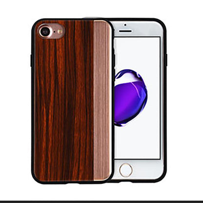 iPhone 7 Straight Pattern Wooden TPU Series Case