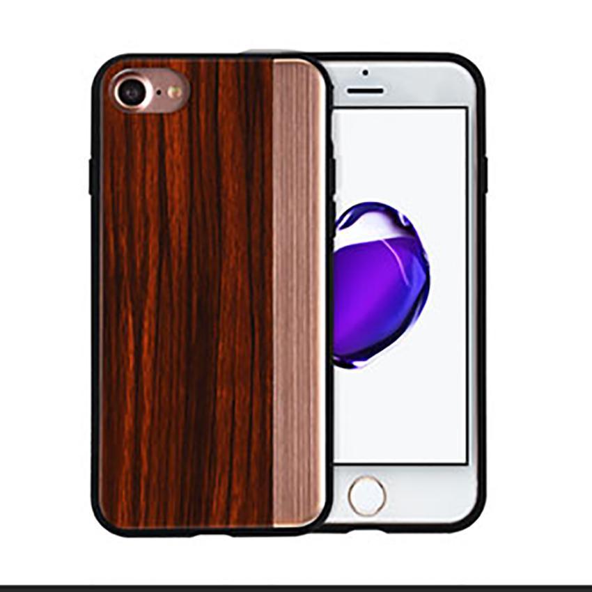 iPhone 8 Straight Pattern Wooden TPU Series Case