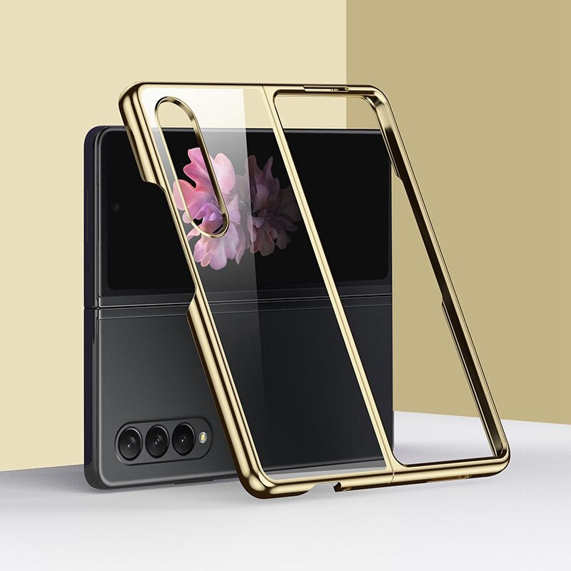 Galaxy Z Fold4 Transparent Glitter Case
