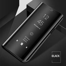 Load image into Gallery viewer, Galaxy A51 (3 in 1 Combo) Mirror Clear Flip Case + Tempered Glass + Earphones [Non Sensor]
